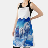 Zwei junge Mädchen auf einer schneebedeckten Schli Schürze (InSitu)