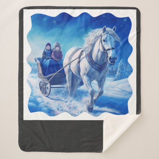 Zwei junge Mädchen auf einer schneebedeckten Schli Sherpadecke (Vorderseite)