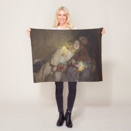 Zwei junge Mädchen kehren Zuhause zurück Fleecedecke