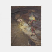 Zwei junge Mädchen kehren Zuhause zurück Fleecedecke (Vorderseite)