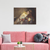 Zwei junge Mädchen kehren Zuhause zurück Leinwanddruck (Insitu (Wohnzimmer))