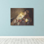 Zwei junge Mädchen kehren Zuhause zurück Leinwanddruck (Insitu (Holzboden))