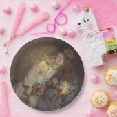 Zwei junge Mädchen kehren Zuhause zurück Pappteller (Party)