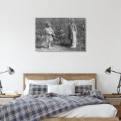 Zwei junge Mädchen pflücken Baumwollfotografie Leinwanddruck (Insitu (Schlafzimmer))