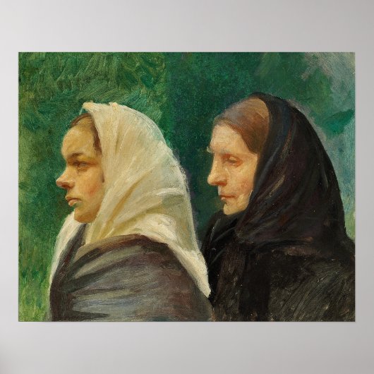 Zwei junge Mädchen sitzen Studium Poster (Vorne)