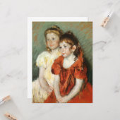 Zwei junge Mädchen (von Mary Cassatt) Karte (Vorderseite/Rückseite Beispiel)