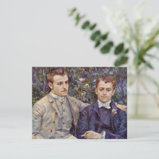 Zwei junge Männer Postkarte (Stehend Vorderseite)