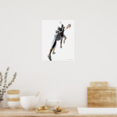 Zwei junge Männer spielen Lacrosse 2 Poster (Küche)
