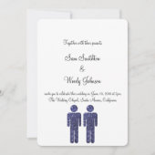 Zwei Jungen Hochzeit Einladung (Vorderseite)