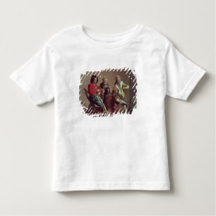 Zwei Jungen und ein Mädchen, das Musik, 1629 macht Kleinkind T-shirt