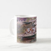 Zwei Jungs in einem Boot (von Theodore Robinson) Kaffeetasse (Vorderseite Links)