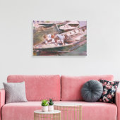 Zwei Jungs in einem Boot (von Theodore Robinson) Leinwanddruck (Insitu (Wohnzimmer))