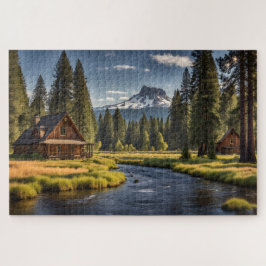 Zwei Kabinen am Fluss Puzzle