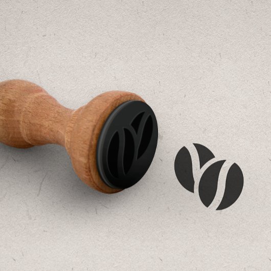 ZWEI Kaffeebesen für Lochkarten-Treuekarte Gummistempel