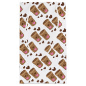 zwei Kaffeetassen mit Liebeherzen Kleine Geschenktüte (Rückseite)