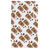 zwei Kaffeetassen mit Liebeherzen Kleine Geschenktüte (Vorderseite)