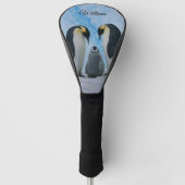 Zwei Kaiserpinguine und ein Kätzchen Personalisier Golf Headcover (Vorderseite)