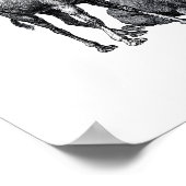 Zwei Kamele Eine stehende, zeichnend Poster (Ecke)