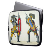 Zwei kämpfende Ritter, Platte von 'einer Laptopschutzhülle (Vorderseite Links)