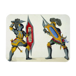 Zwei kämpfende Ritter, Platte von 'einer Magnet