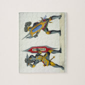 Zwei kämpfende Ritter, Platte von 'einer Puzzle (Vertikal)