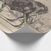 Zwei Kampfstiere (von Paulus Potter) Geschenkpapier (Ecke)