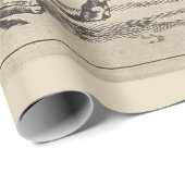 Zwei Kampfstiere (von Paulus Potter) Geschenkpapier (Rolleneckpunkt)