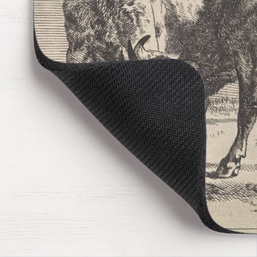 Zwei Kampfstiere (von Paulus Potter) Mousepad (Ecke)