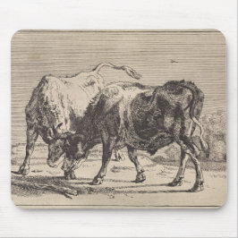 Zwei Kampfstiere (von Paulus Potter) Mousepad