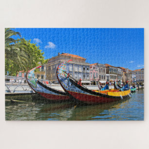 Zwei Kanalboote, Aveiro, Portugal  Puzzle
