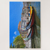 Zwei Kanalboote, Aveiro, Portugal Puzzle (Vertikal)