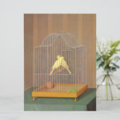 Zwei Kanaren in einem Käfig (von Antonio Donghi) Karte (Stehend Vorderseite)