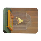 Zwei Kanaren in einem Käfig (von Antonio Donghi) Magnet (Horizontal)