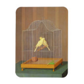 Zwei Kanaren in einem Käfig (von Antonio Donghi) Magnet (Vertikal)