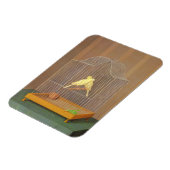 Zwei Kanaren in einem Käfig (von Antonio Donghi) Magnet (Linke Seite)