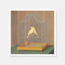 Zwei Kanaren in einem Käfig (von Antonio Donghi)