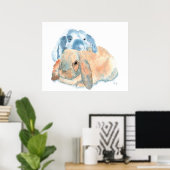 Zwei Kaninchen drucken Poster (Heimbüro)