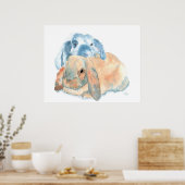 Zwei Kaninchen drucken Poster (Küche)