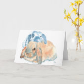 Zwei Kaninchen-Gruß-Karten Karte (Gelbe Blume)