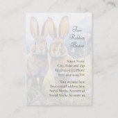 Zwei Kaninchen in einer Bergwiese individuell anpa Visitenkarte (Rückseite)