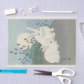 Zwei Kaninchen in voller Größe von Ohara Koson Seidenpapier (Handwerk)