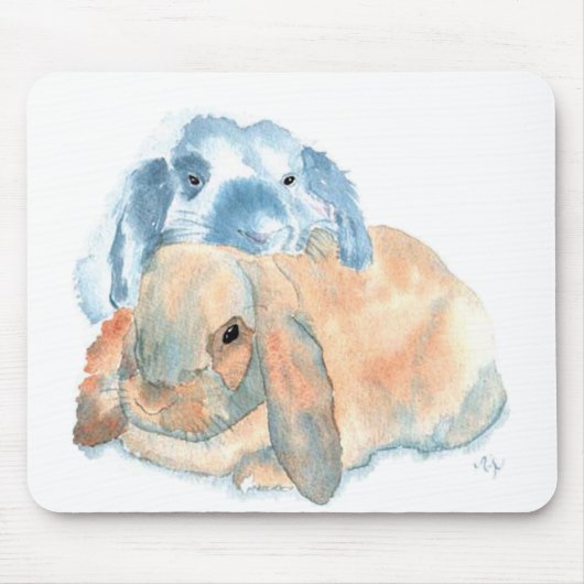 Zwei Kaninchen Mousepad (Vorne)