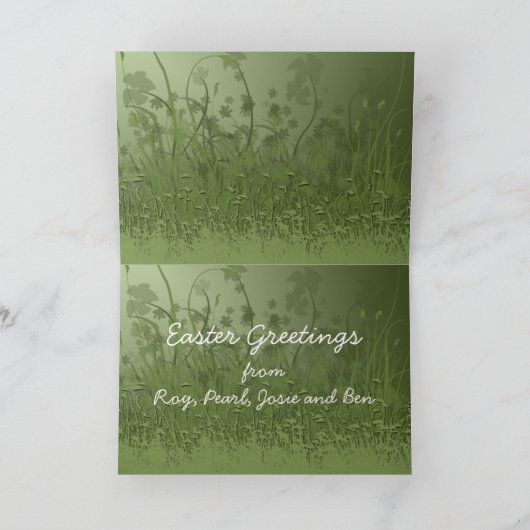 Zwei Kaninchen Osterkarte Feiertagskarte (Innenseite)