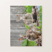 Zwei Kaninchen Puzzle (Vertikal)