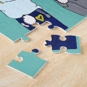Zwei Kaninchen und ein Kätzchen Puzzle (Seite)