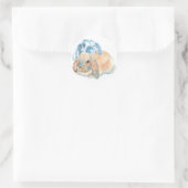 Zwei Kaninchenkleber Runder Aufkleber (Tasche)
