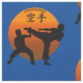 Zwei Karate-Kämpfer mit aufgehende Sonne Stoff (Nahaufnahme)