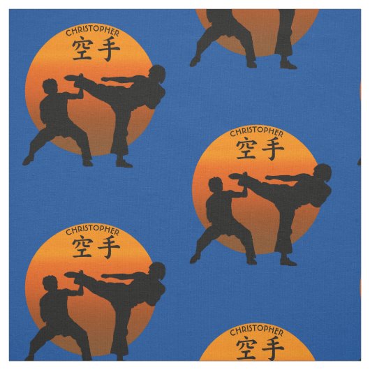 Zwei Karate-Kämpfer mit aufgehende Sonne Stoff (Muster)