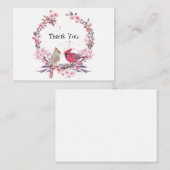 Zwei Kardinal Danke Karte (Vorne/Hinten)