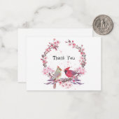 Zwei Kardinal Danke Karte (Vorderseite/Rückseite Beispiel)